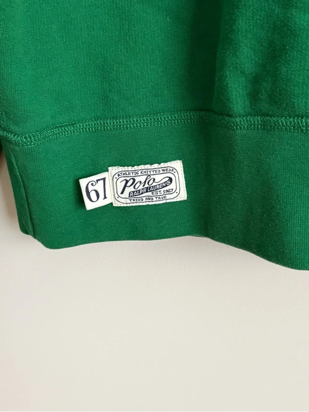 Polo Ralph Lauren College Green Spellout Crewneck Sweatshirt Size Large Orange